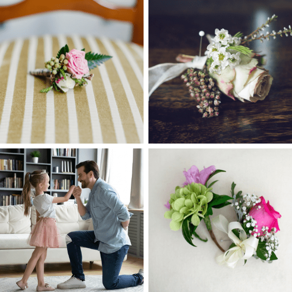 Small Pin on Corsage for Daughter