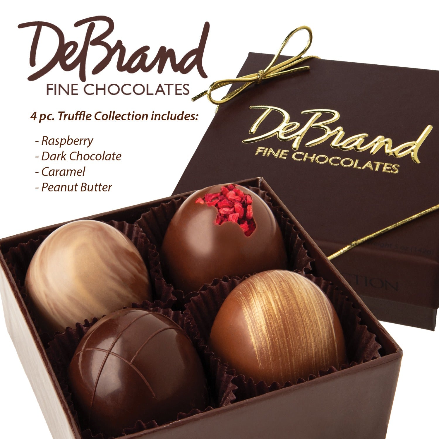 DeBrand's Popular Assortment 4 Piece Truffles
