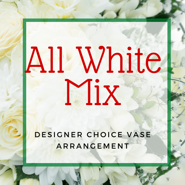 All White Vase Arrangement image 0