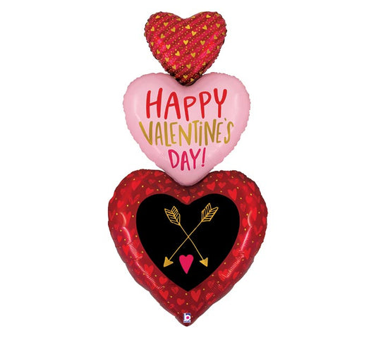 60" Happy Valentine's Day Heart Trio image 0